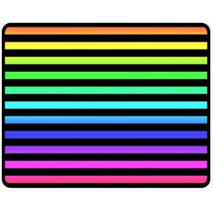 Rainbow Stripes Double Sided Fleece Blanket (Medium)  from ArtsNow.com 58.8 x47.4  Blanket Back