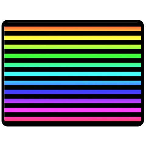 Rainbow Stripes Double Sided Fleece Blanket (Large)  from ArtsNow.com 80 x60  Blanket Front