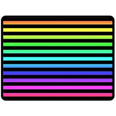 Rainbow Stripes Double Sided Fleece Blanket (Large)  from ArtsNow.com 80 x60  Blanket Front