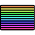 Rainbow Stripes Double Sided Fleece Blanket (Large) 