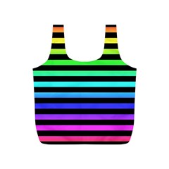 Rainbow Stripes Full Print Recycle Bag (S) from ArtsNow.com Back
