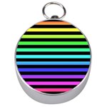 Rainbow Stripes Silver Compasses