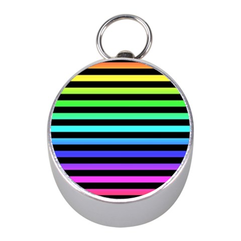 Rainbow Stripes Mini Silver Compasses from ArtsNow.com Front