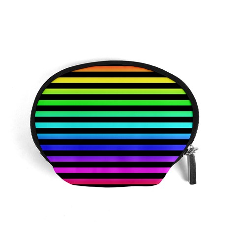Rainbow Stripes Accessory Pouch (Small) from ArtsNow.com Front