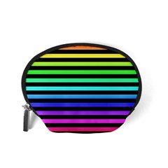 Rainbow Stripes Accessory Pouch (Small) from ArtsNow.com Back