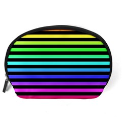 Rainbow Stripes Accessory Pouch (Large) from ArtsNow.com Back