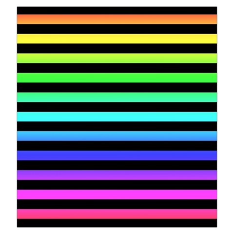 Rainbow Stripes Drawstring Pouch (Large) from ArtsNow.com Front