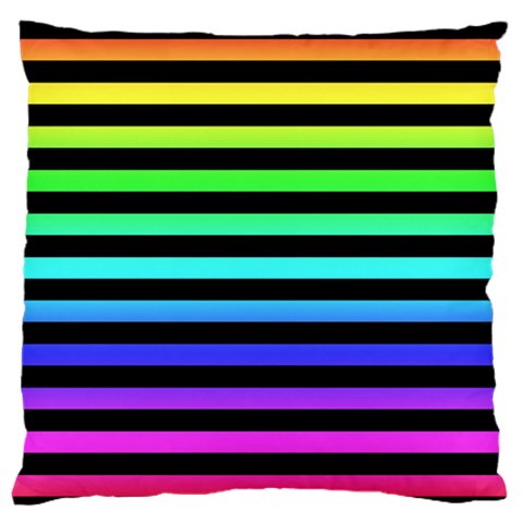 Rainbow Stripes Large Flano Cushion Case (One Side) from ArtsNow.com Front