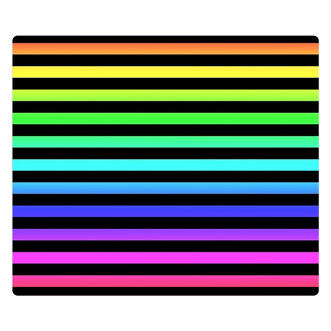Rainbow Stripes Double Sided Flano Blanket (Small)  from ArtsNow.com 50 x40  Blanket Front
