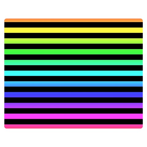 Rainbow Stripes Double Sided Flano Blanket (Medium)  from ArtsNow.com 60 x50  Blanket Front