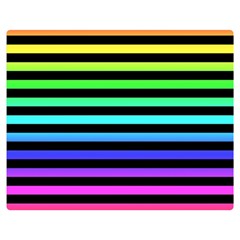 Rainbow Stripes Double Sided Flano Blanket (Medium)  from ArtsNow.com 60 x50  Blanket Back