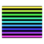 Rainbow Stripes Double Sided Flano Blanket (Large) 