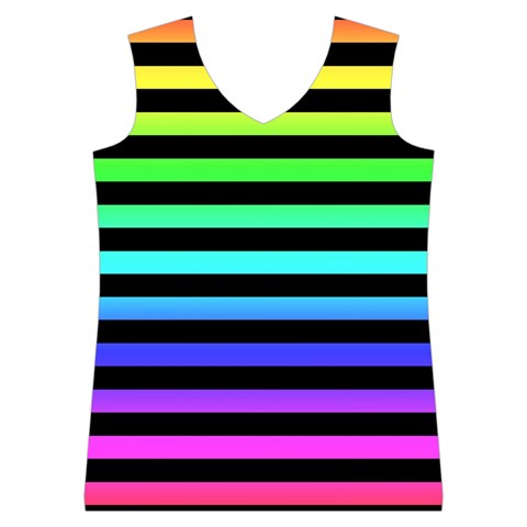 Rainbow Stripes Women s Basketball Tank Top from ArtsNow.com Front