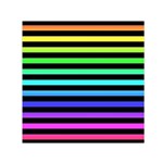 Rainbow Stripes Small Satin Scarf (Square)