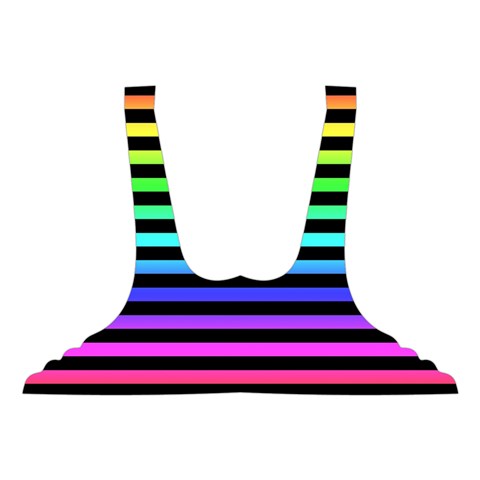 Rainbow Stripes Got No Strings Sports Bra from ArtsNow.com Front