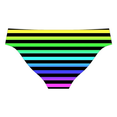 Rainbow Stripes Cross Back Hipster Bikini Set from ArtsNow.com Back Under