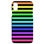 Rainbow Stripes iPhone X/XS Black UV Print Case