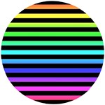 Rainbow Stripes Wooden Puzzle Round