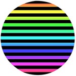 Rainbow Stripes Wooden Bottle Opener (Round)