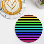 Rainbow Stripes UV Print Round Tile Coaster