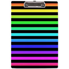 Rainbow Stripes A4 Clipboard from ArtsNow.com Front
