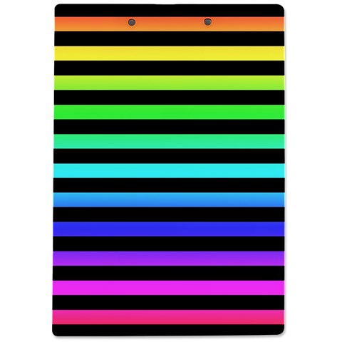 Rainbow Stripes A4 Clipboard from ArtsNow.com Back