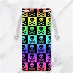 Rainbow Skull Checkerboard Jewelry Bag