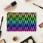 Rainbow Skull Checkerboard Cosmetic Bag (Medium)