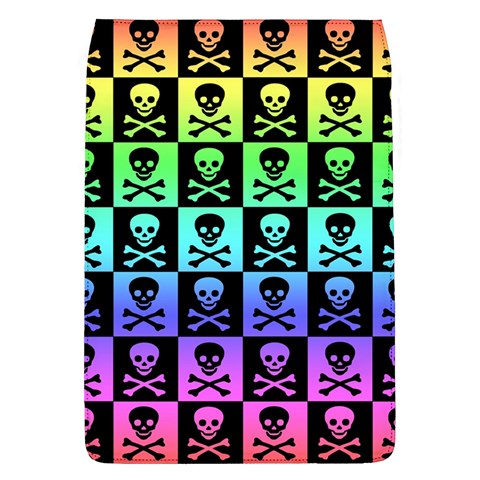 Rainbow Skull Checkerboard Removable Flap Cover (L) from ArtsNow.com Front