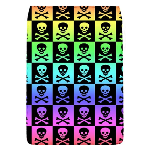 Rainbow Skull Checkerboard Removable Flap Cover (S) from ArtsNow.com Front