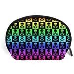 Rainbow Skull Checkerboard Accessory Pouch (Large)