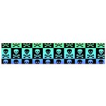 Rainbow Skull Checkerboard Small Flano Scarf