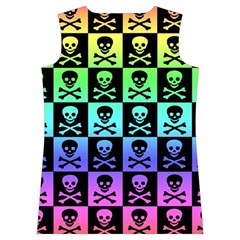 Rainbow Skull Checkerboard Women s Basketball Tank Top from ArtsNow.com Back