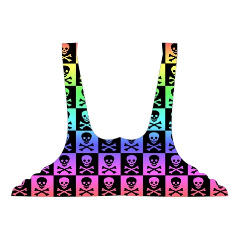 Rainbow Skull Checkerboard Got No Strings Sports Bra from ArtsNow.com Front