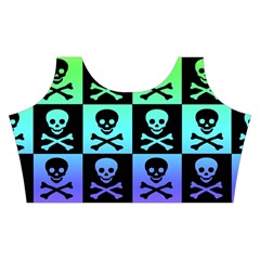 Rainbow Skull Checkerboard Skater Dress Swimsuit from ArtsNow.com Top Front