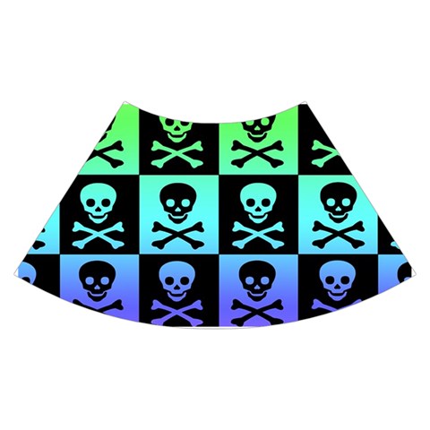 Rainbow Skull Checkerboard Skater Dress Swimsuit from ArtsNow.com Skirt Back