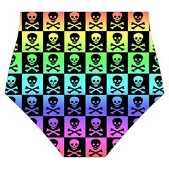 Rainbow Skull Checkerboard Skater Dress Swimsuit from ArtsNow.com Bottom Back