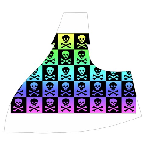 Rainbow Skull Checkerboard Halter Dress Swimsuit  from ArtsNow.com Left Top