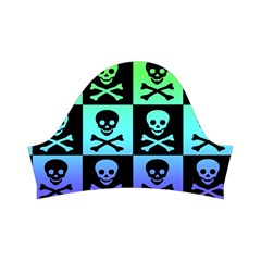 Rainbow Skull Checkerboard Kids  Short Sleeve Velvet Dress from ArtsNow.com Right Sleeve