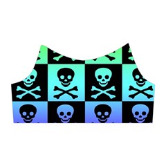 Rainbow Skull Checkerboard Shoulder Cutout Velvet One Piece from ArtsNow.com Left Sleeve