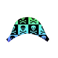 Rainbow Skull Checkerboard Cap Sleeve Wrap Front Dress from ArtsNow.com Left Sleeve
