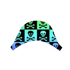 Rainbow Skull Checkerboard Cap Sleeve Wrap Front Dress from ArtsNow.com Right Sleeve