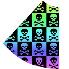 Rainbow Skull Checkerboard Cap Sleeve Wrap Front Dress from ArtsNow.com Back Dress Left
