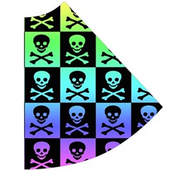 Rainbow Skull Checkerboard Cap Sleeve Wrap Front Dress from ArtsNow.com Back Dress Right