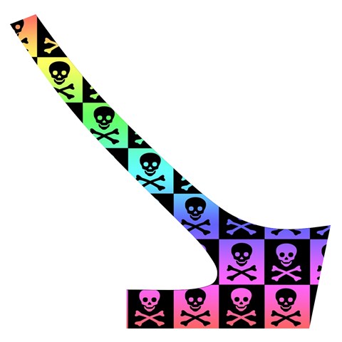 Rainbow Skull Checkerboard Cross Back Hipster Bikini Set from ArtsNow.com Back Right