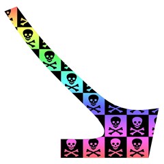Rainbow Skull Checkerboard Cross Back Hipster Bikini Set from ArtsNow.com Back Right