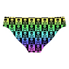 Rainbow Skull Checkerboard Cross Back Hipster Bikini Set from ArtsNow.com Back Under