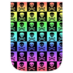 Rainbow Skull Checkerboard Waist Pouch (Small) from ArtsNow.com Front Pocket