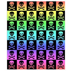 Rainbow Skull Checkerboard Waist Pouch (Small) from ArtsNow.com Back Strap