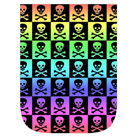 Rainbow Skull Checkerboard Waist Pouch (Large) from ArtsNow.com Front Pocket
